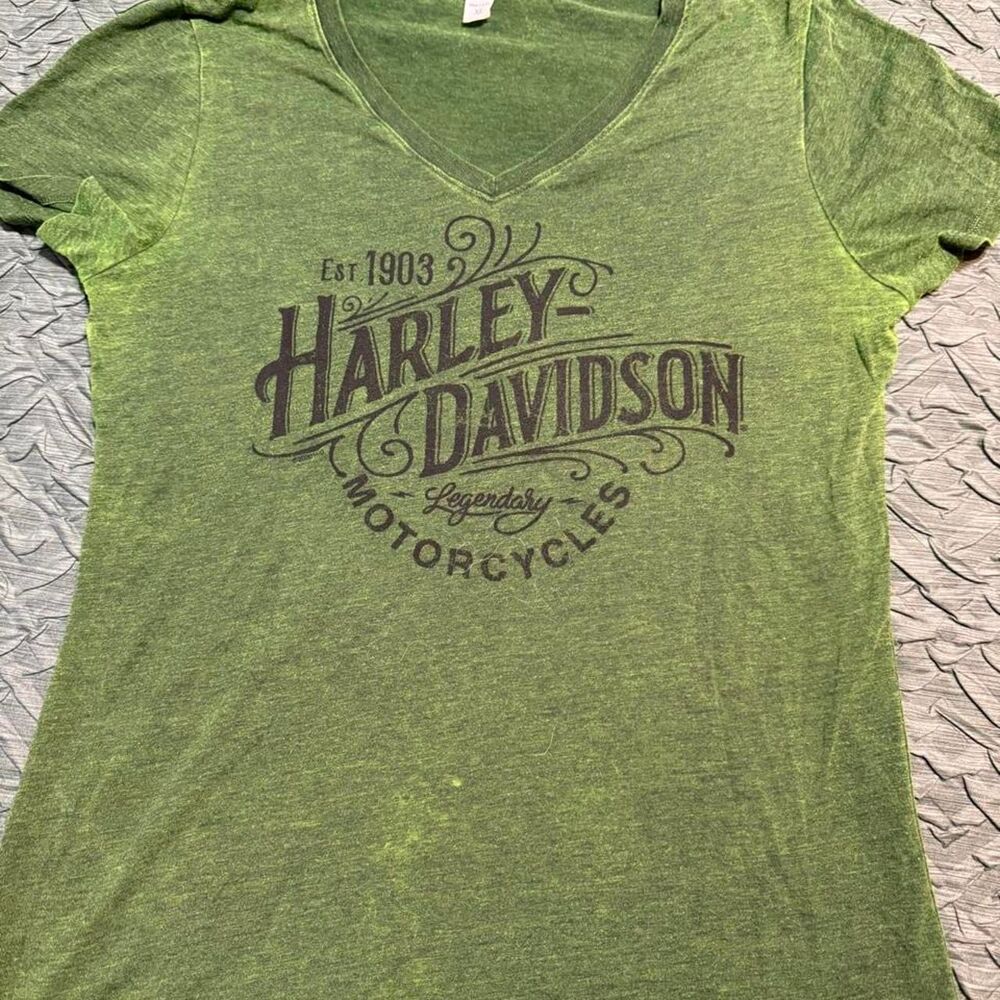 Harley-davidson Women's Green T-shirt